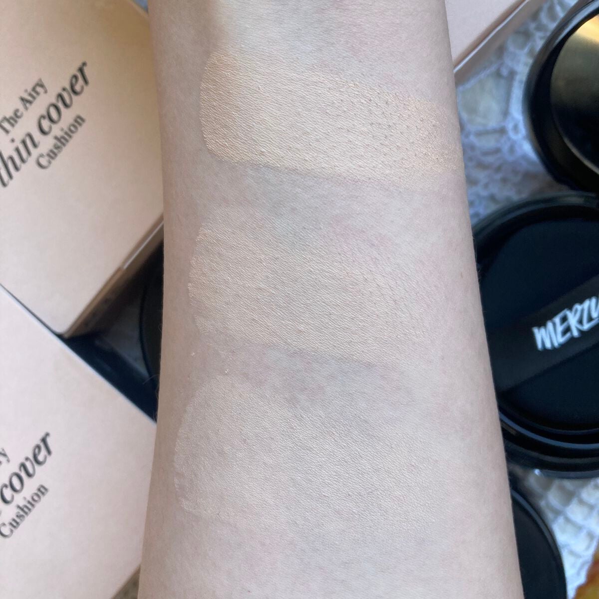 The Airy thin cover Cushion/MERZY/クッションファンデーションを使ったクチコミ(3枚目)