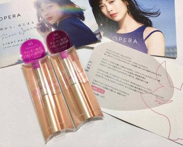 OPERAのシアーリップカラーRN（05番,10番）♡
値段：1200円+税



プレゼントに当選しました🎁✨

LIPSさんを通してオペラさんに頂きました！

ありがとうございます😭💕


箱を開け