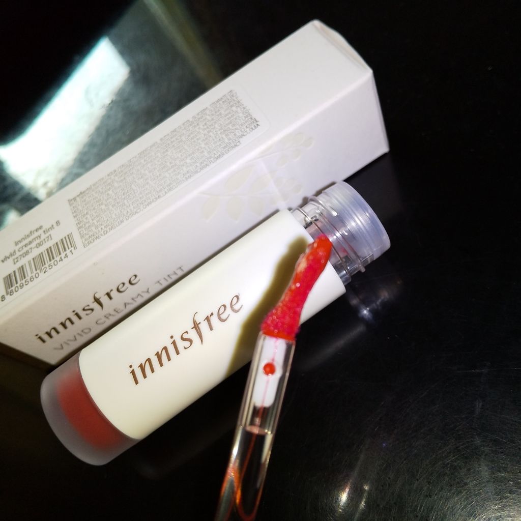 ビビッドクリーミーティント/innisfree/口紅を使ったクチコミ(4枚目)