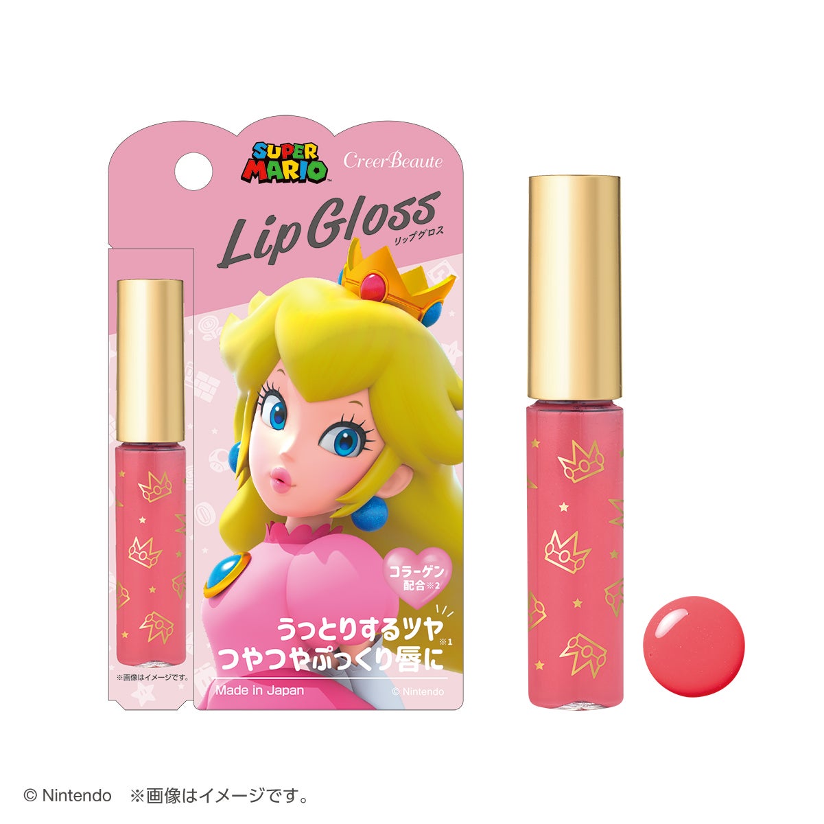 スーパーマリオ ピーチ姫 リップグロス クレアボーテ