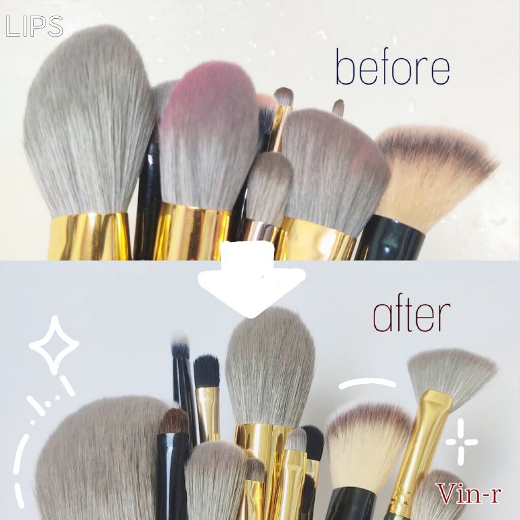 メイクブラシスタンド/セリア/その他化粧小物を使ったクチコミ（2枚目）