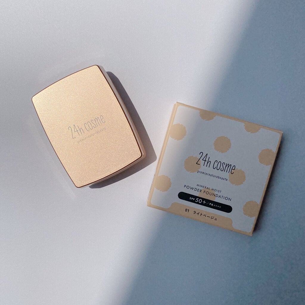 24 ミネラルモイストパウダーファンデ/24h cosme/パウダーファンデーションを使ったクチコミ(4枚目)