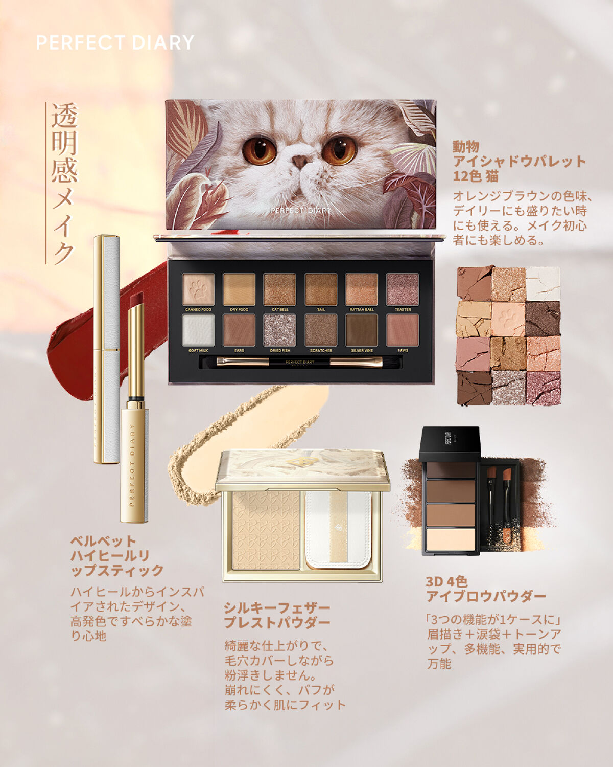 エクスプローラ12色 動物アイシャドウパレット/PERFECT DIARY/アイシャドウパレットを使ったクチコミ（2枚目）