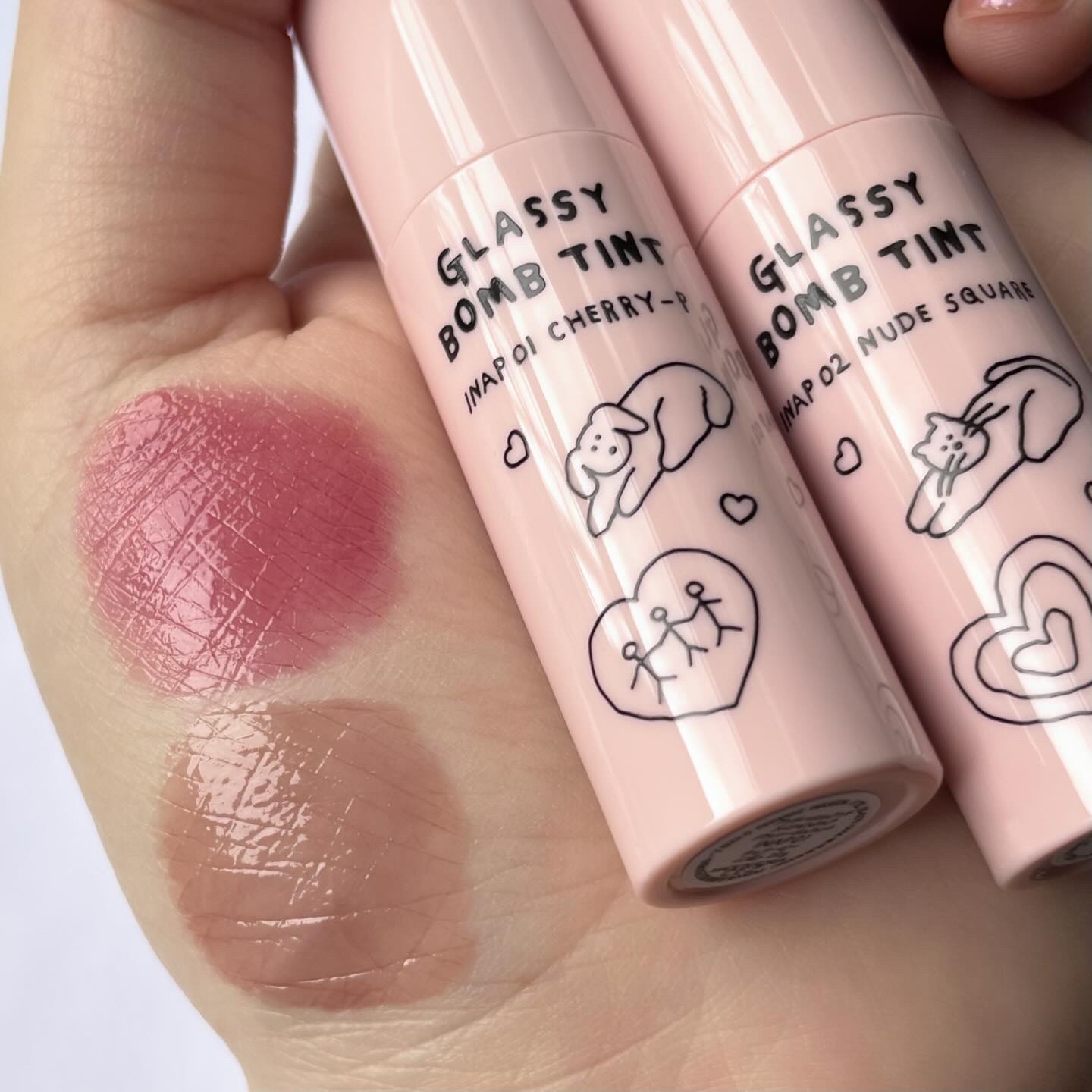 アンドバイロムアンド　グラッシーボムティント/&nd by rom&nd/リップティントを使ったクチコミ（3枚目）