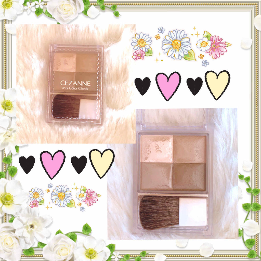 ミックスカラーチーク/CEZANNE/パウダーチークを使ったクチコミ（2枚目）