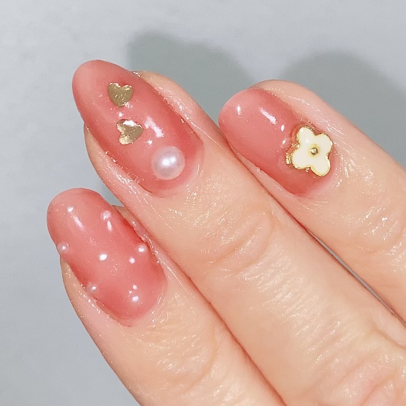 ジェルネイル GM136 ブルームピンク/ジェルミーワン/ジェルネイルを使ったクチコミ（3枚目）