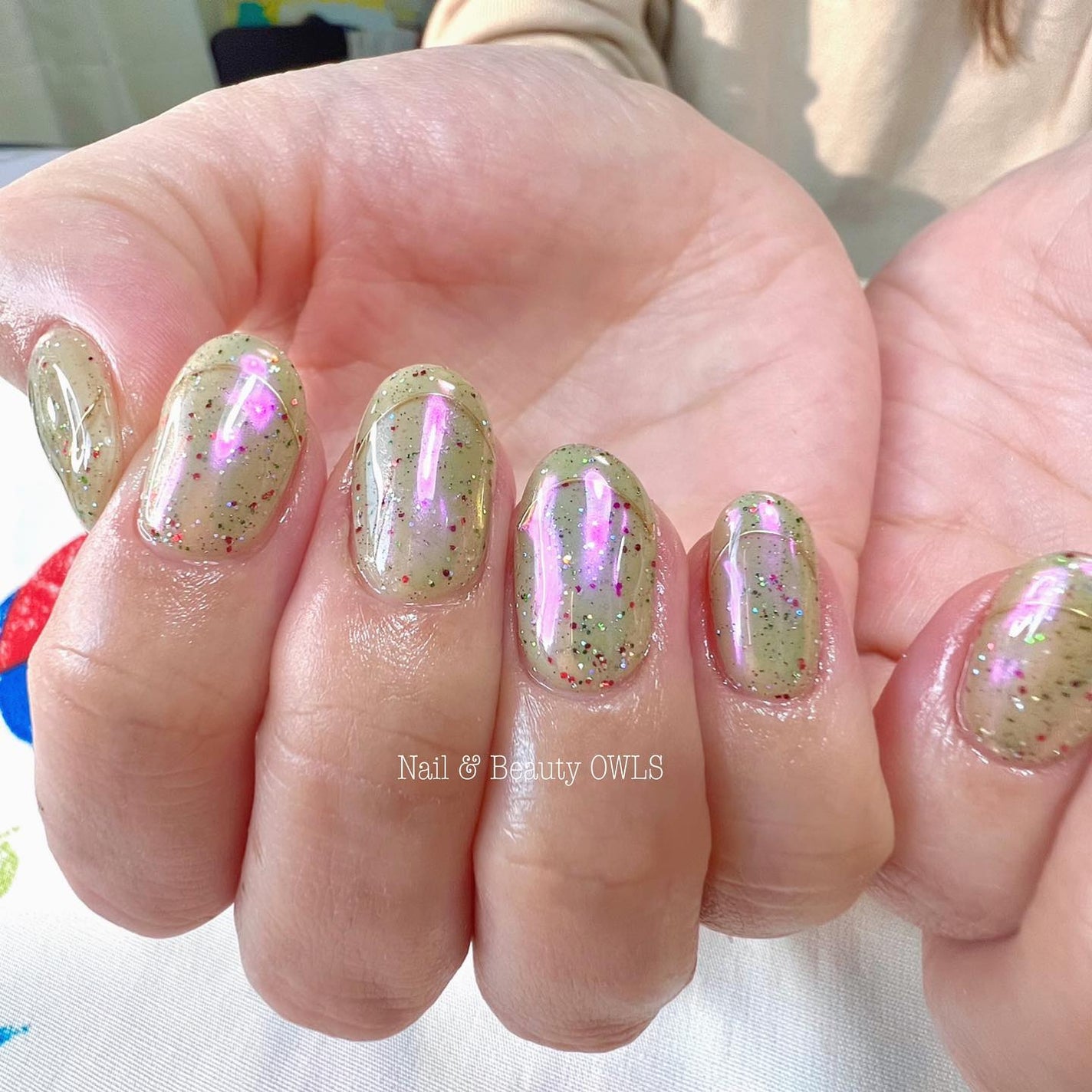 ぴよこれいと あうるす on LIPS 「赤ラメ❌緑フラッシュラメ❌シルバーオーロラフラッシュラメワイヤ..」(2枚目)