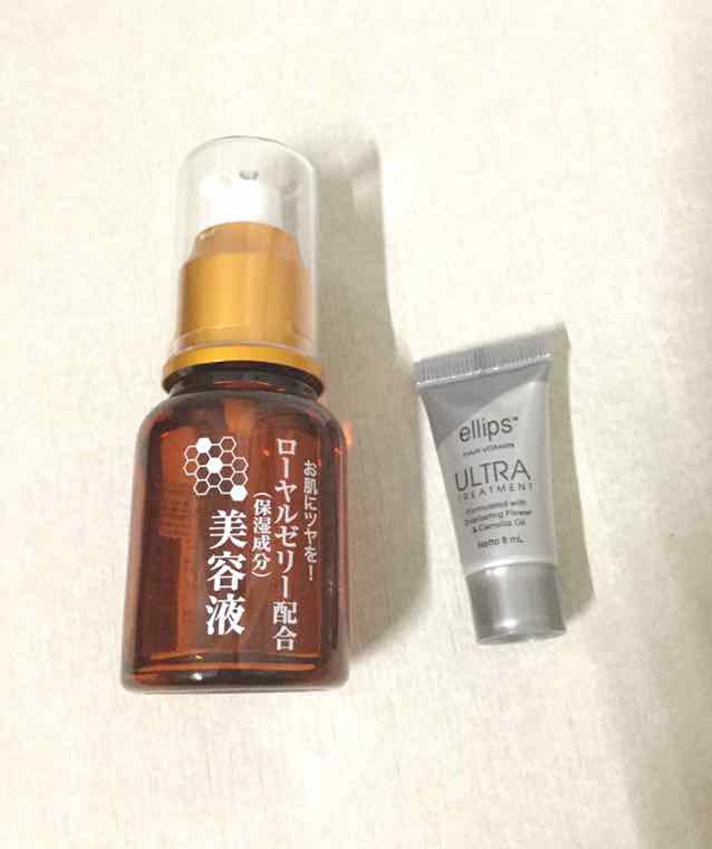 Ellipsの匂い、ベタつき調節に美容液✨

Ellipsを使っていると

においがキツイ… ちょっとベタつく…

と思った時にダイソーの美容液が目に入り薄め液として使ってみると相性がよく違和感がありません！しかも2つの問題解決も解決✨

