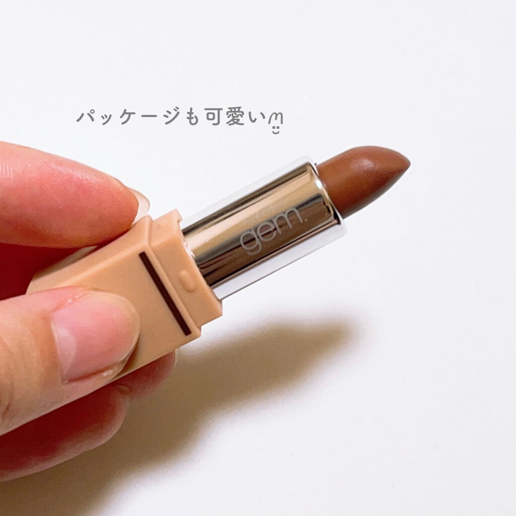gemini lip stick シアーブラウン l-101/la peau de gem./口紅を使ったクチコミ（2枚目）