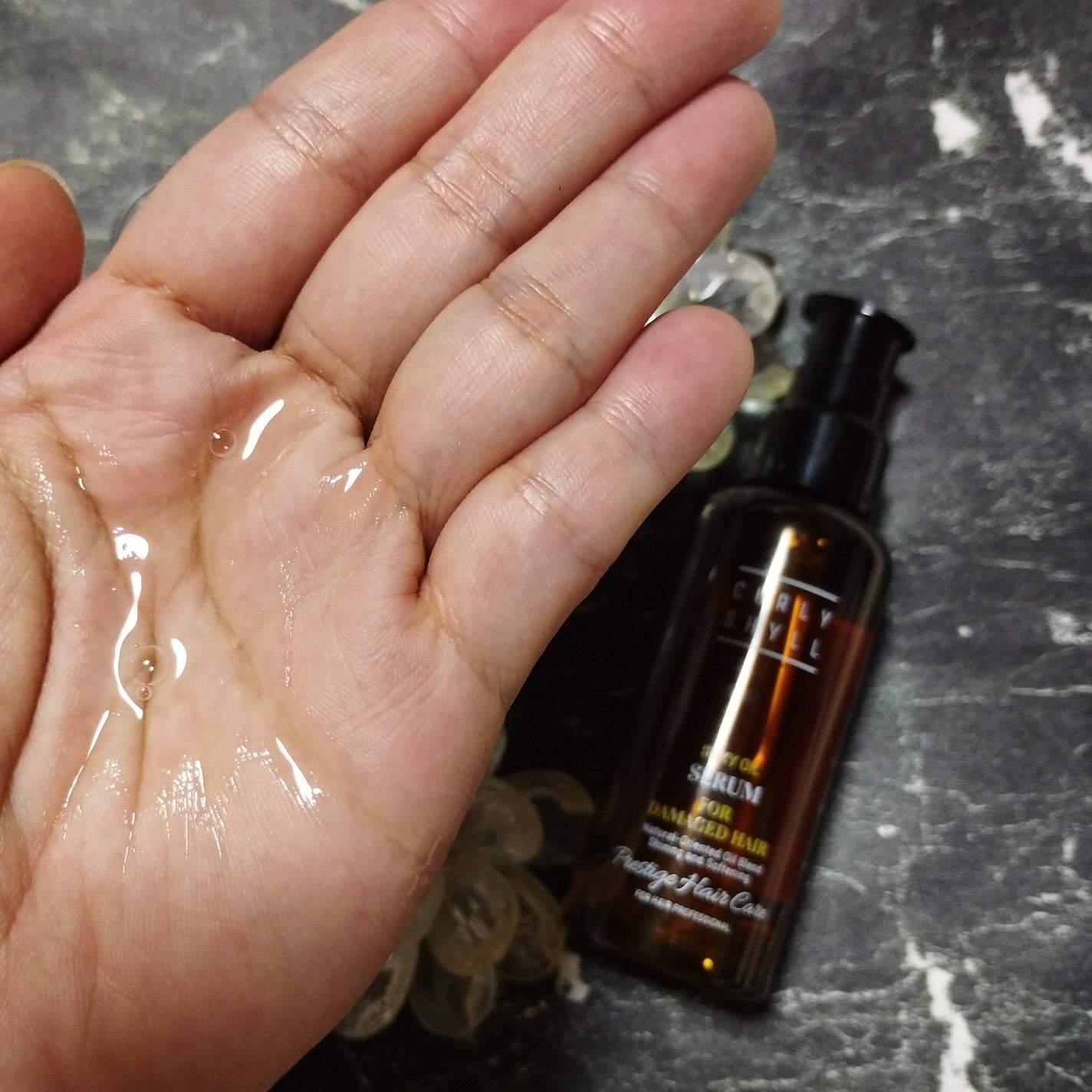 SILKY OIL SERUM/CULRY SHYLL/ヘアオイルを使ったクチコミ(3枚目)