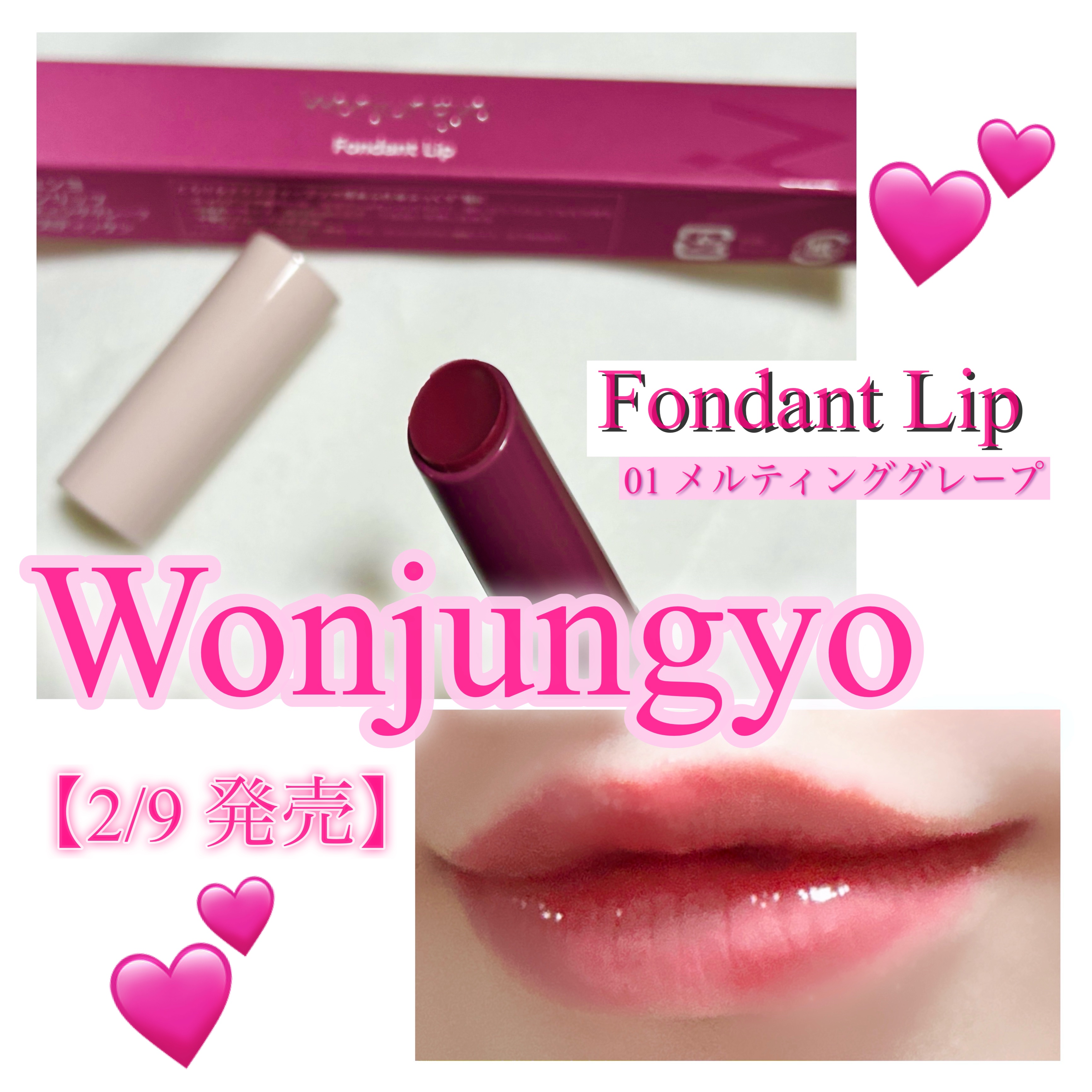ウォンジョンヨ フォンダンリップ 01 メルティンググレープ/Wonjungyo/口紅を使ったクチコミ（1枚目）