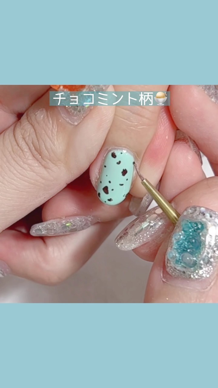 #ネイル,#アイスネイルのネイルデザイン