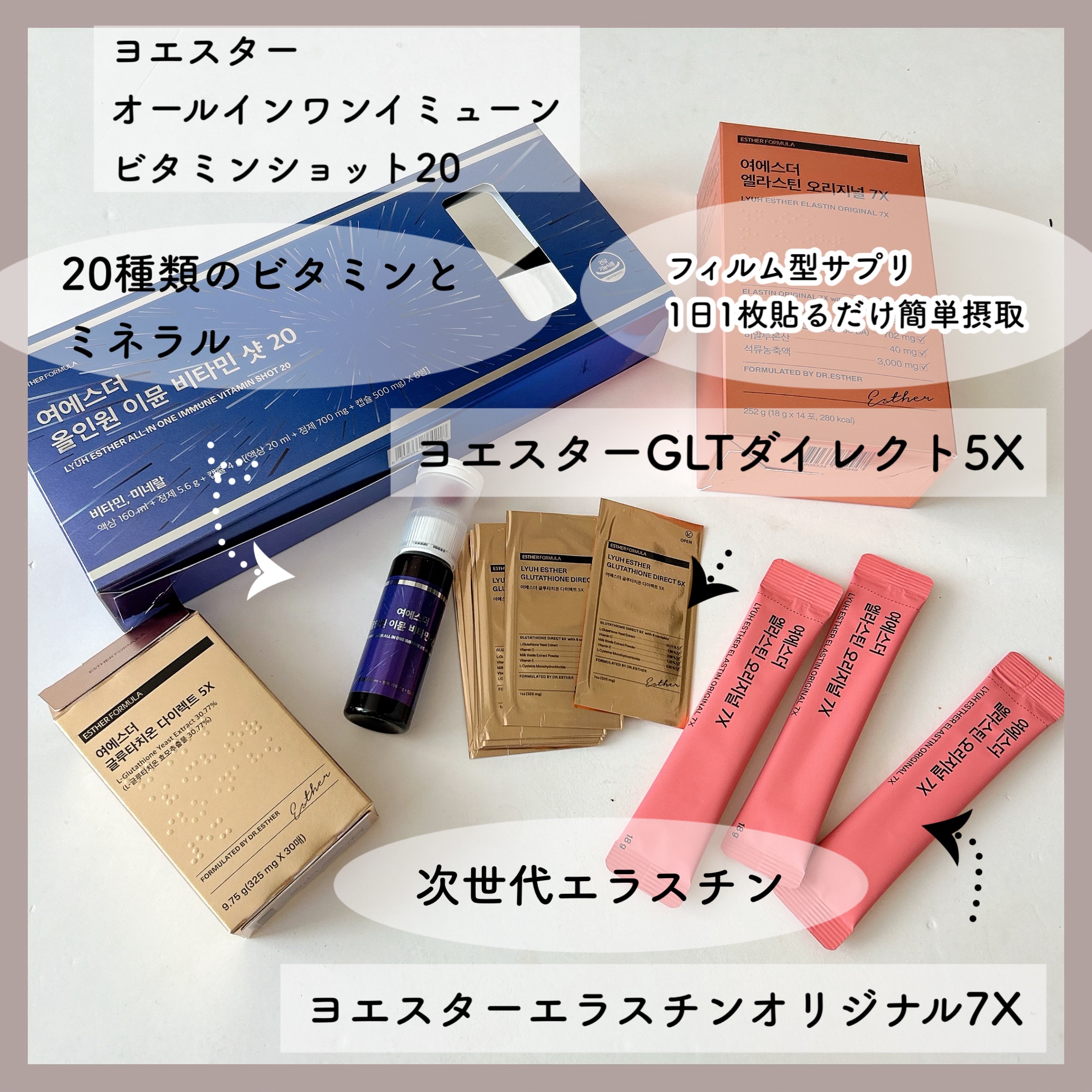ヨエスターオールインワンイミューンビタミンショット20/ESTHER FORMULA/健康サプリメントを使ったクチコミ（2枚目）