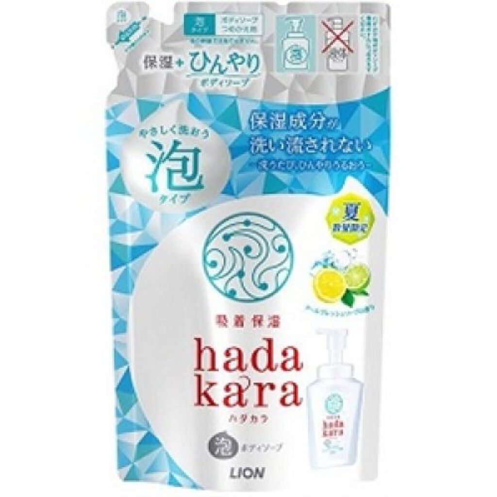hadakaraボディソープ 泡で出てくるタイプ 保湿＋ひんやり クールフレッシュソープの香り つめかえ用