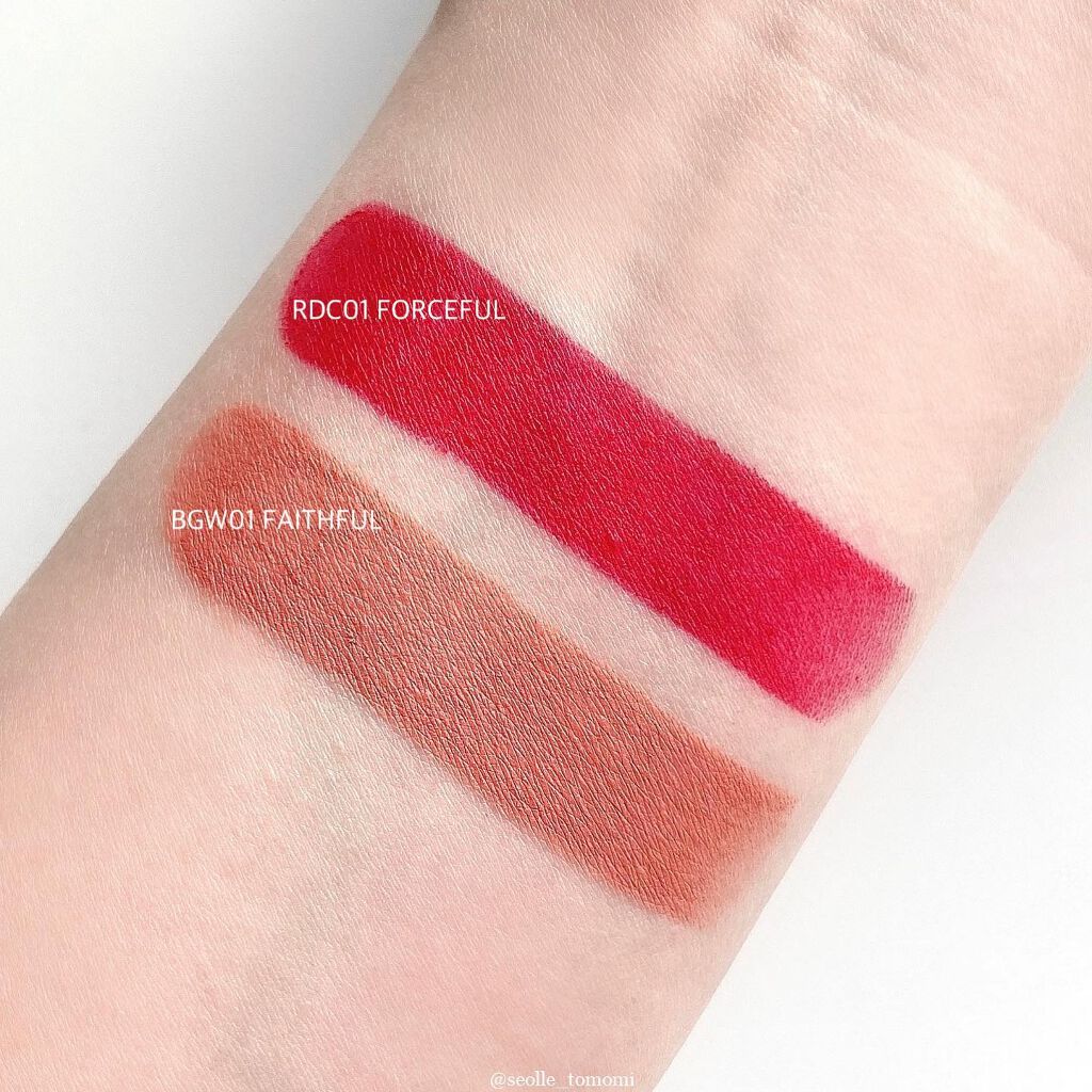 スマッジセミマットリップスティック/NAMING./口紅を使ったクチコミ(4枚目)