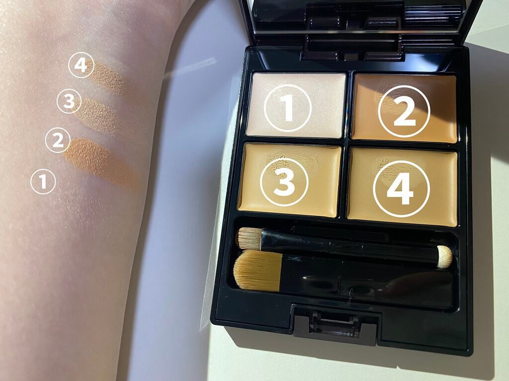 トーンパーフェクティング パレット/DECORTÉ/パレットコンシーラーを使ったクチコミ(2枚目)