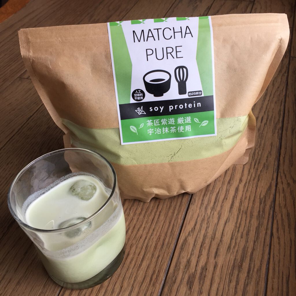 MATCHA PURE（プロテインパウダー）/ピュアパートナー/ソイプロテインを使ったクチコミ（2枚目）