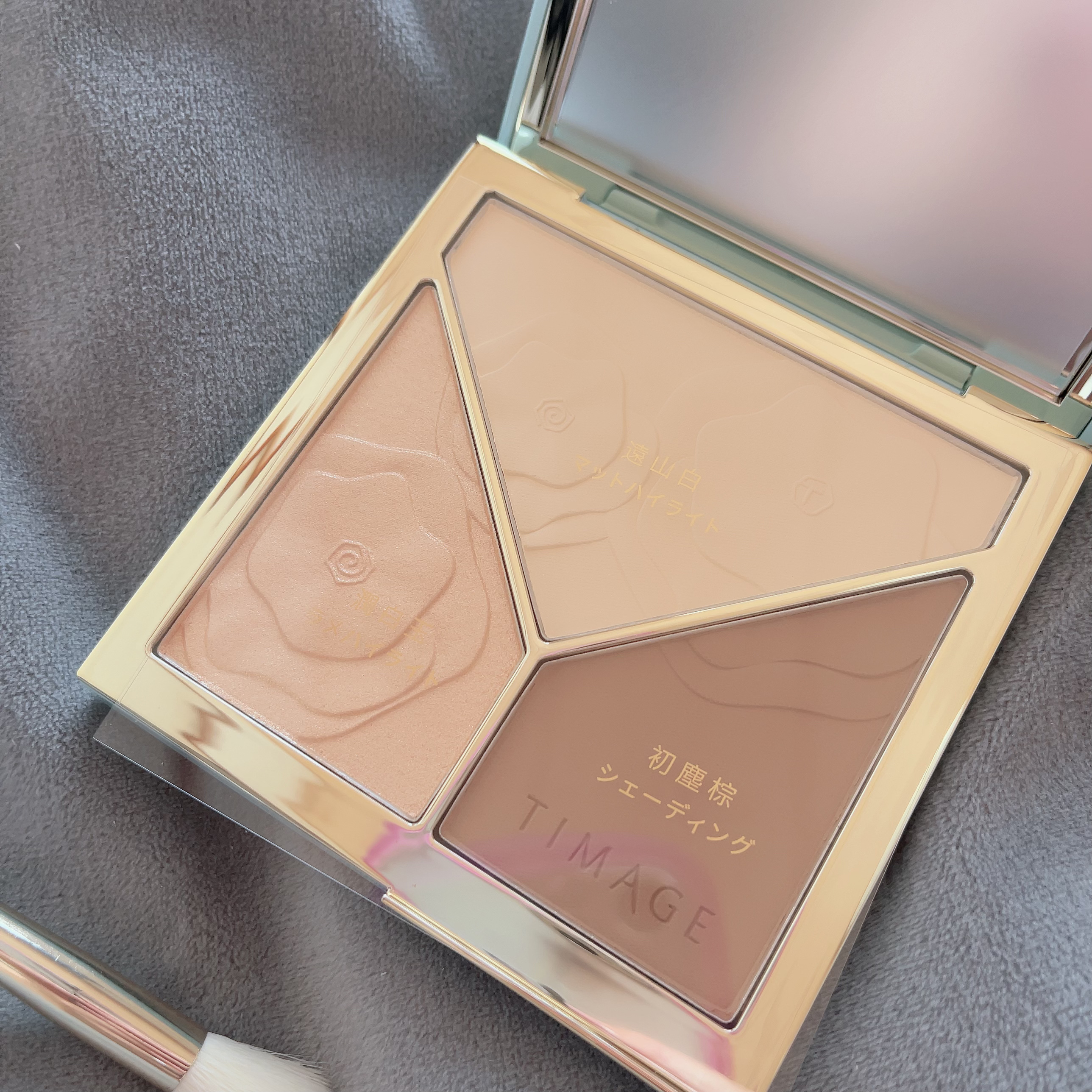 ハイライトシェーディングパレット/TIMAGE/パウダーハイライトを使ったクチコミ（3枚目）