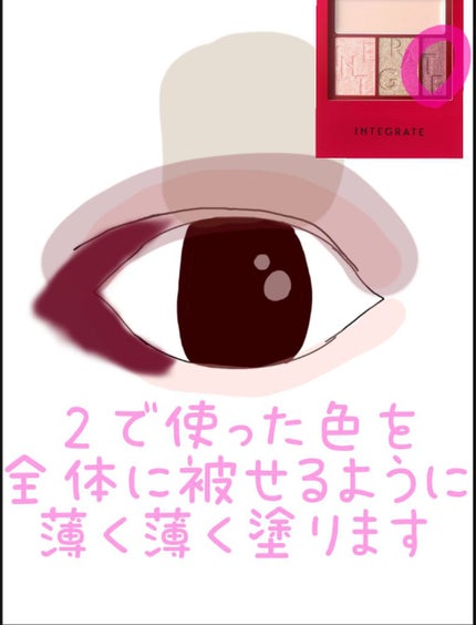 アクセントカラーアイズ CC/インテグレート/アイシャドウパレットを使ったクチコミ(5枚目)