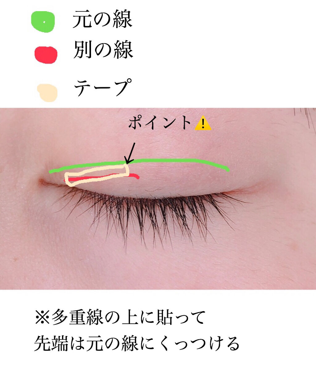 のびーるアイテープ（絆創膏タイプ、レギュラー）/DAISO/二重まぶた用アイテムを使ったクチコミ（3枚目）