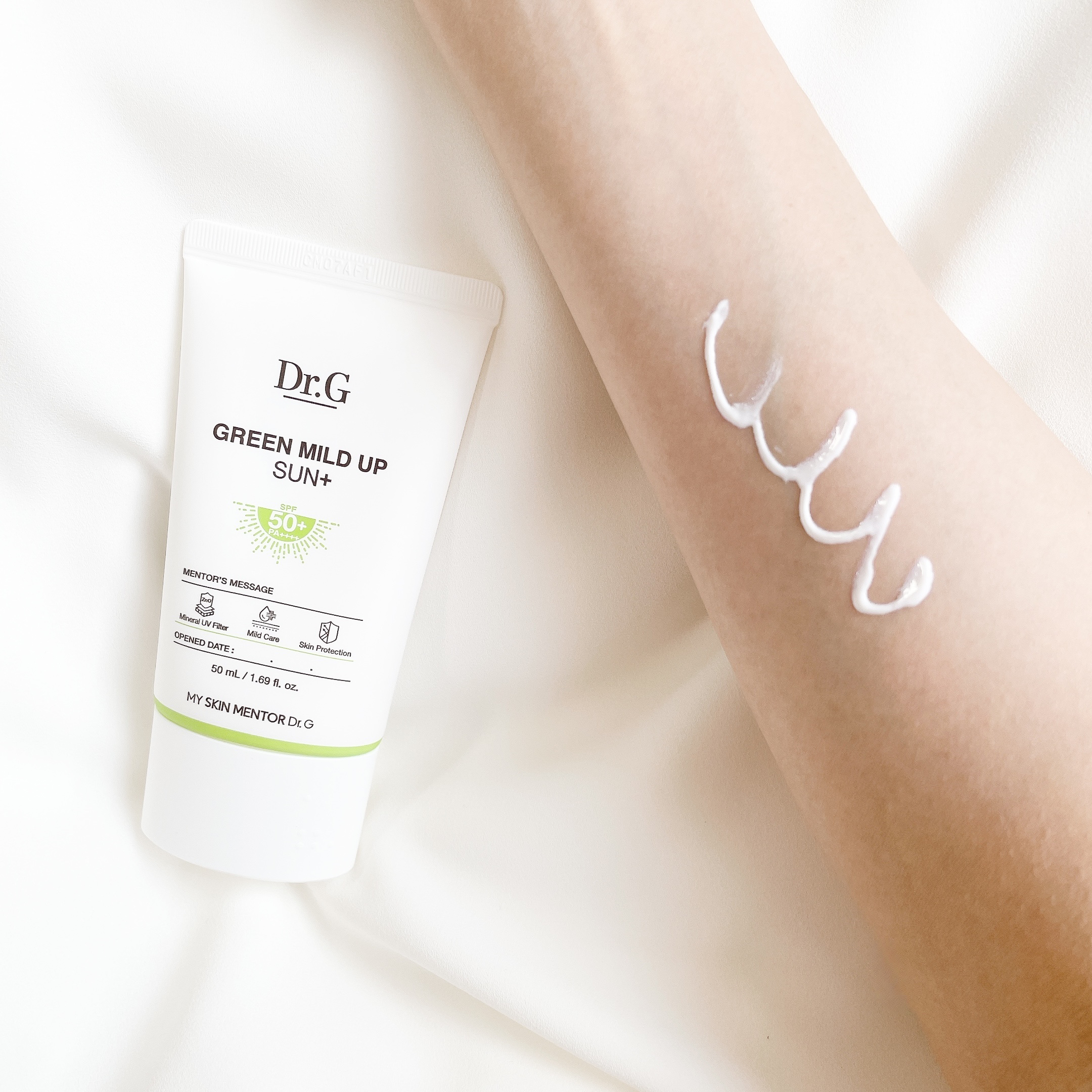 グリーンマイルドアップサンプラス/Dr.G/日焼け止めクリームを使ったクチコミ（1枚目）