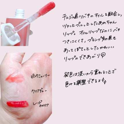 ナチュラルブルームリップオイルセラム 3色セット/PINATE/リップグロスを使ったクチコミ(2枚目)