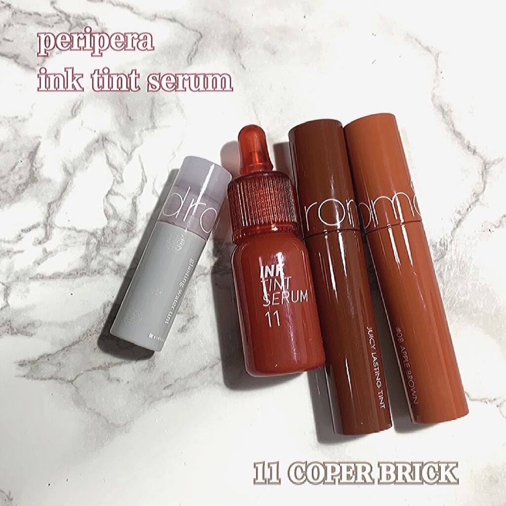 インクティントセラム 11 COPPER BRICK/PERIPERA/口紅を使ったクチコミ（2枚目）