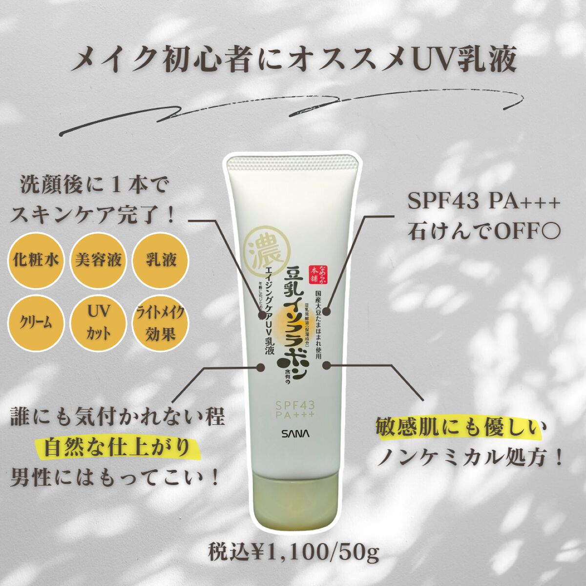 リンクルUV乳液/なめらか本舗/日焼け止めミルクを使ったクチコミ(2枚目)