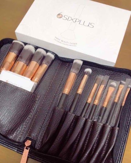 貴族のゴールド メイクブラシ11本セット 化粧ポーチ付き/SIXPLUS/メイクブラシを使ったクチコミ(1枚目)