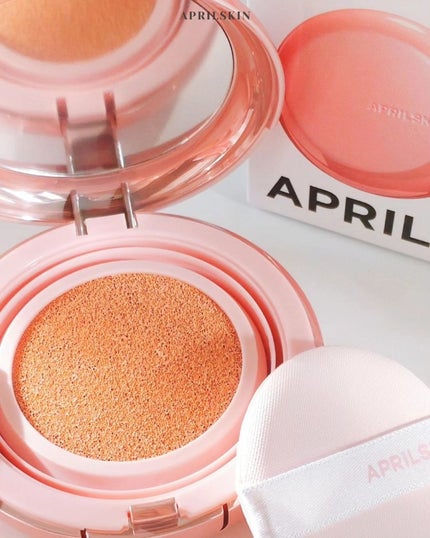 ハイパーカバーフィットクッション ピンク(桜エディション)/APRILSKIN/クッションファンデーションを使ったクチコミ(8枚目)