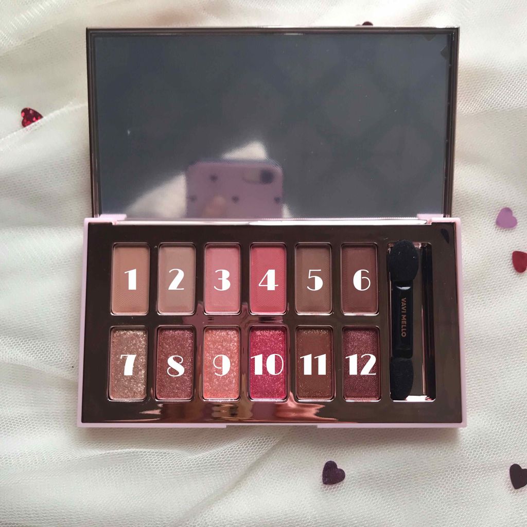 バレンタインボックス3ローズモーメント/VAVI MELLO/アイシャドウパレットを使ったクチコミ（2枚目）