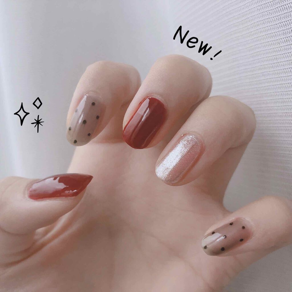 #セルフネイル,#フレンドネイル,#ネイル,#ドットネイル,#秋ネイルのネイルデザイン