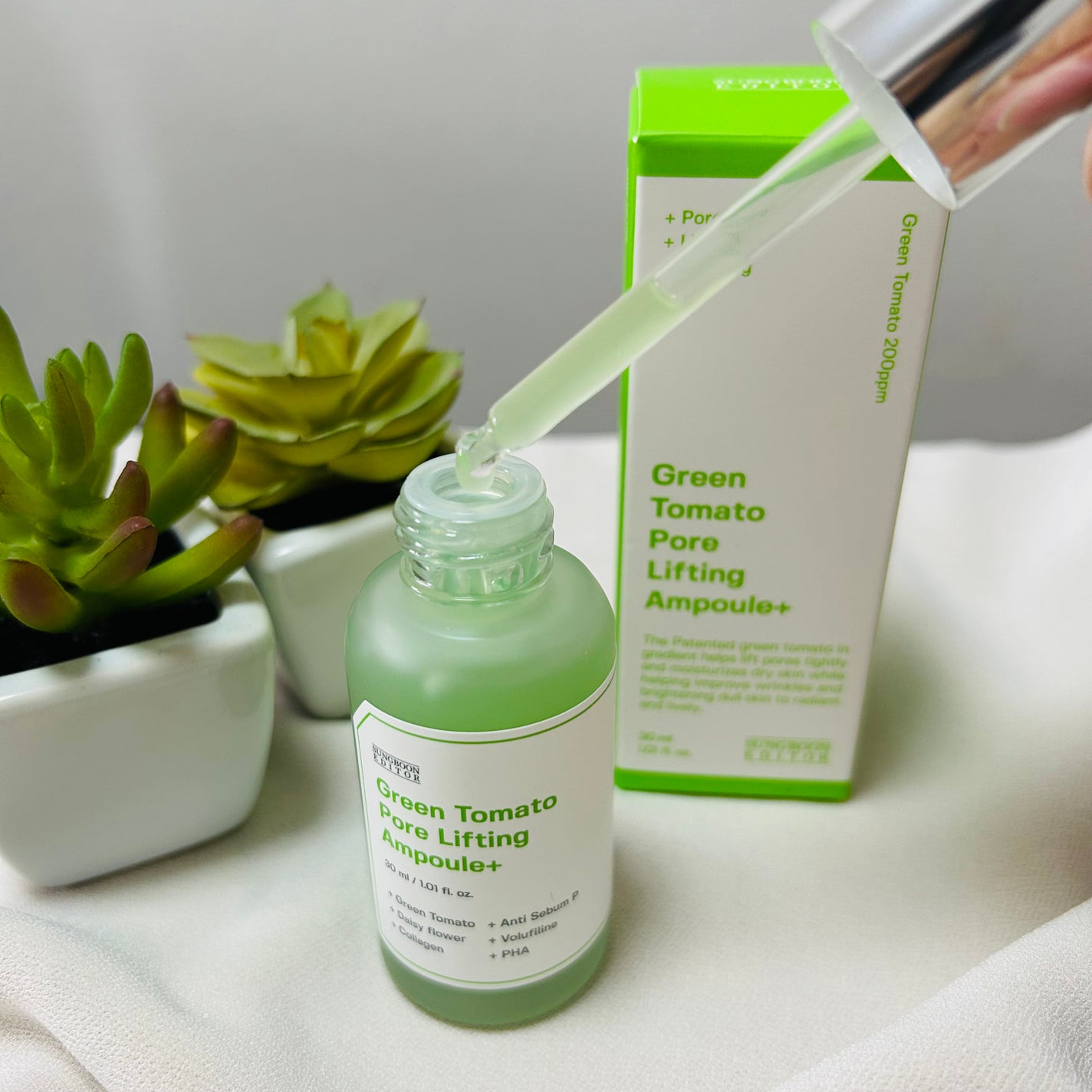 グリーントマトポアリフティングアンプル+/SUNGBOON EDITOR(成分エディター)/美容液を使ったクチコミ(2枚目)