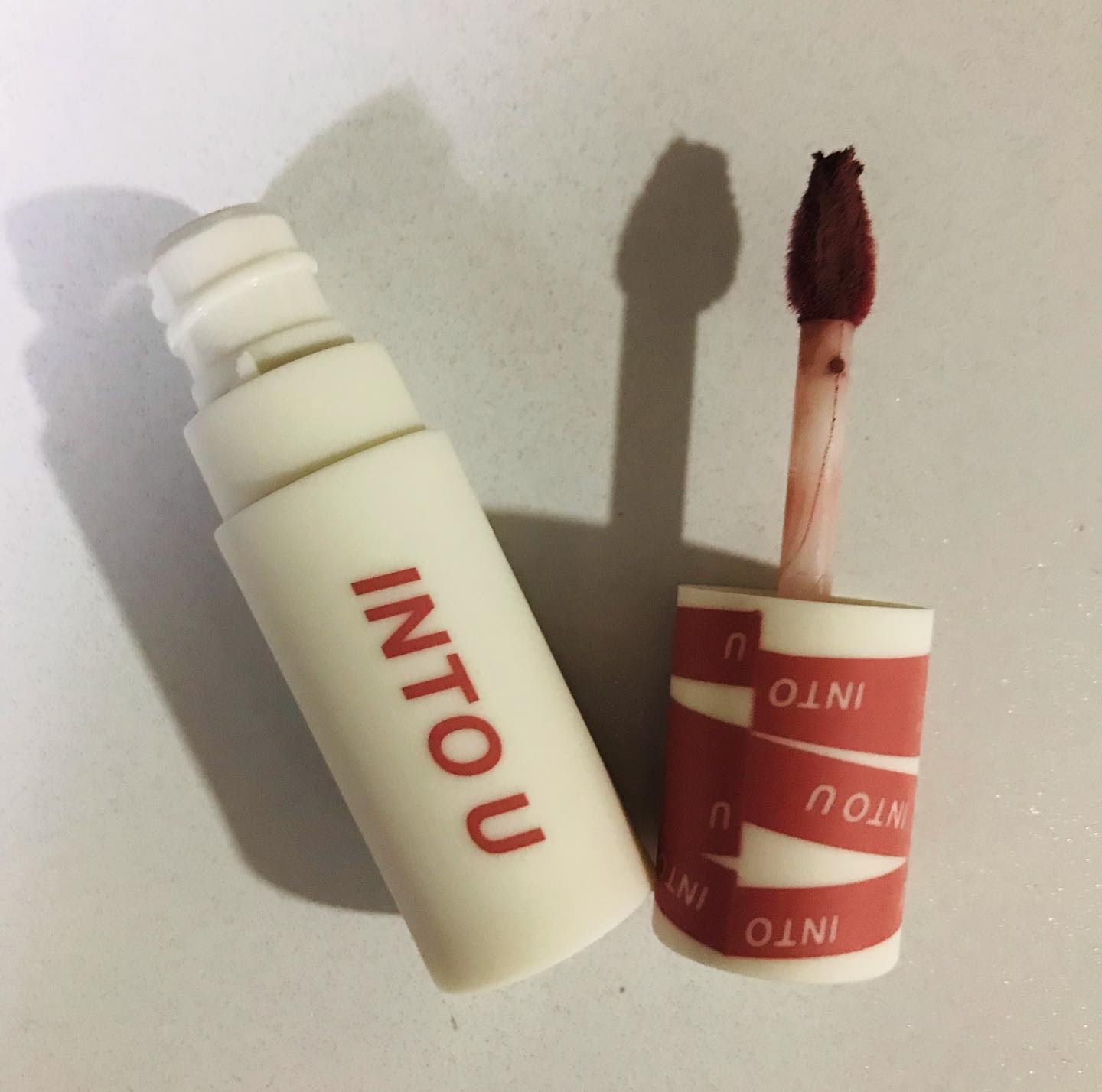 スーパーマットリップ＆チークマッド/INTO U/口紅を使ったクチコミ（1枚目）