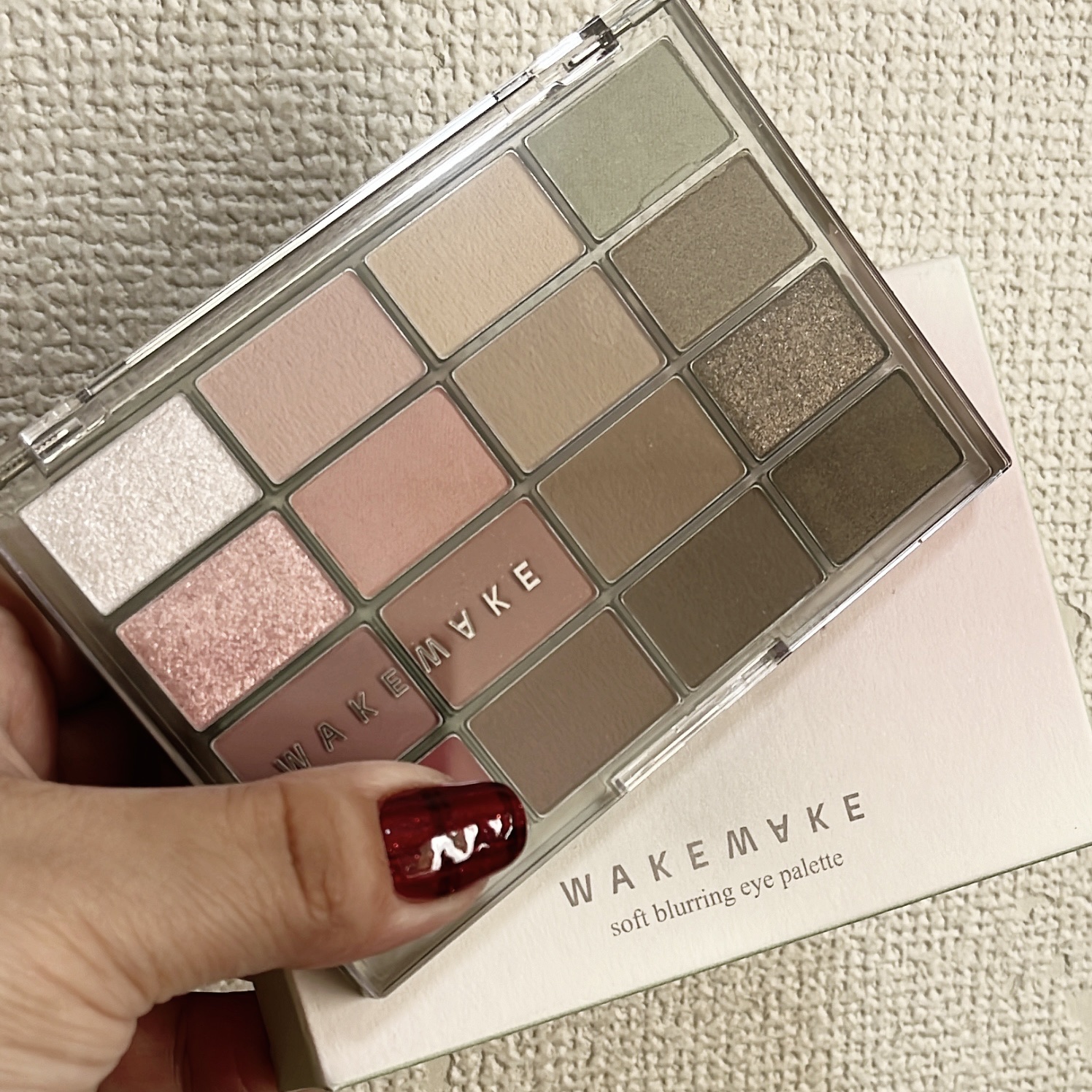 ソフトブラーリングアイパレット 21.フォールインフィグブラーリング/wakemake/アイシャドウパレットを使ったクチコミ（1枚目）