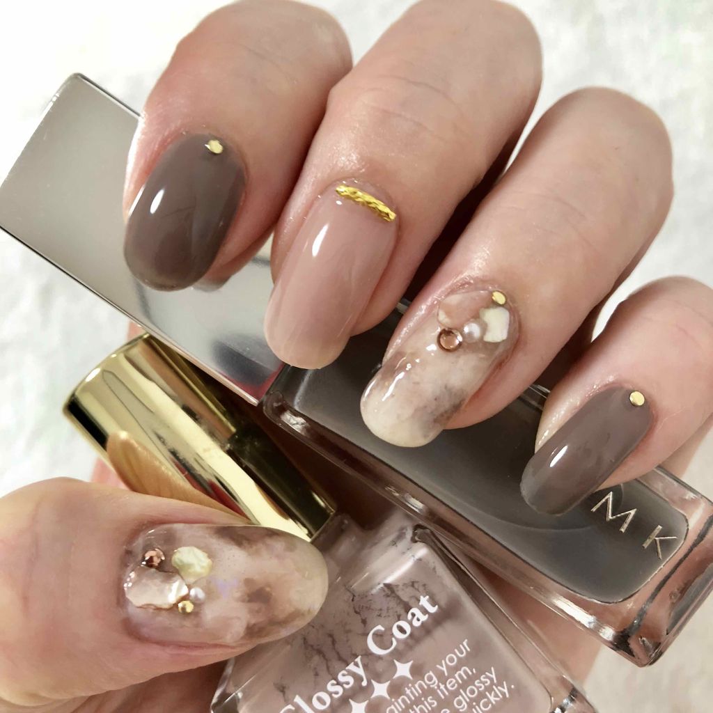 グロッシーコート/スキューズミー/オールインワンネイルを使ったクチコミ（1枚目）