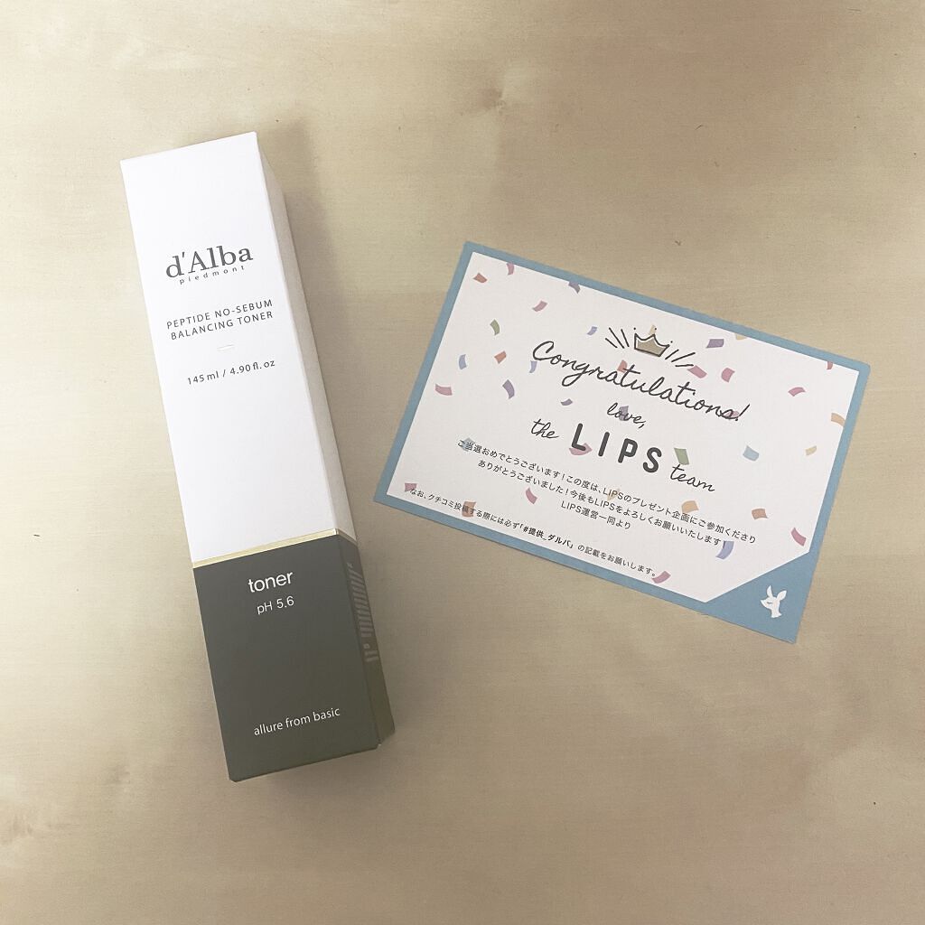 ノーセバムペプチドバランシングトナー/ダルバ/化粧水を使ったクチコミ（2枚目）