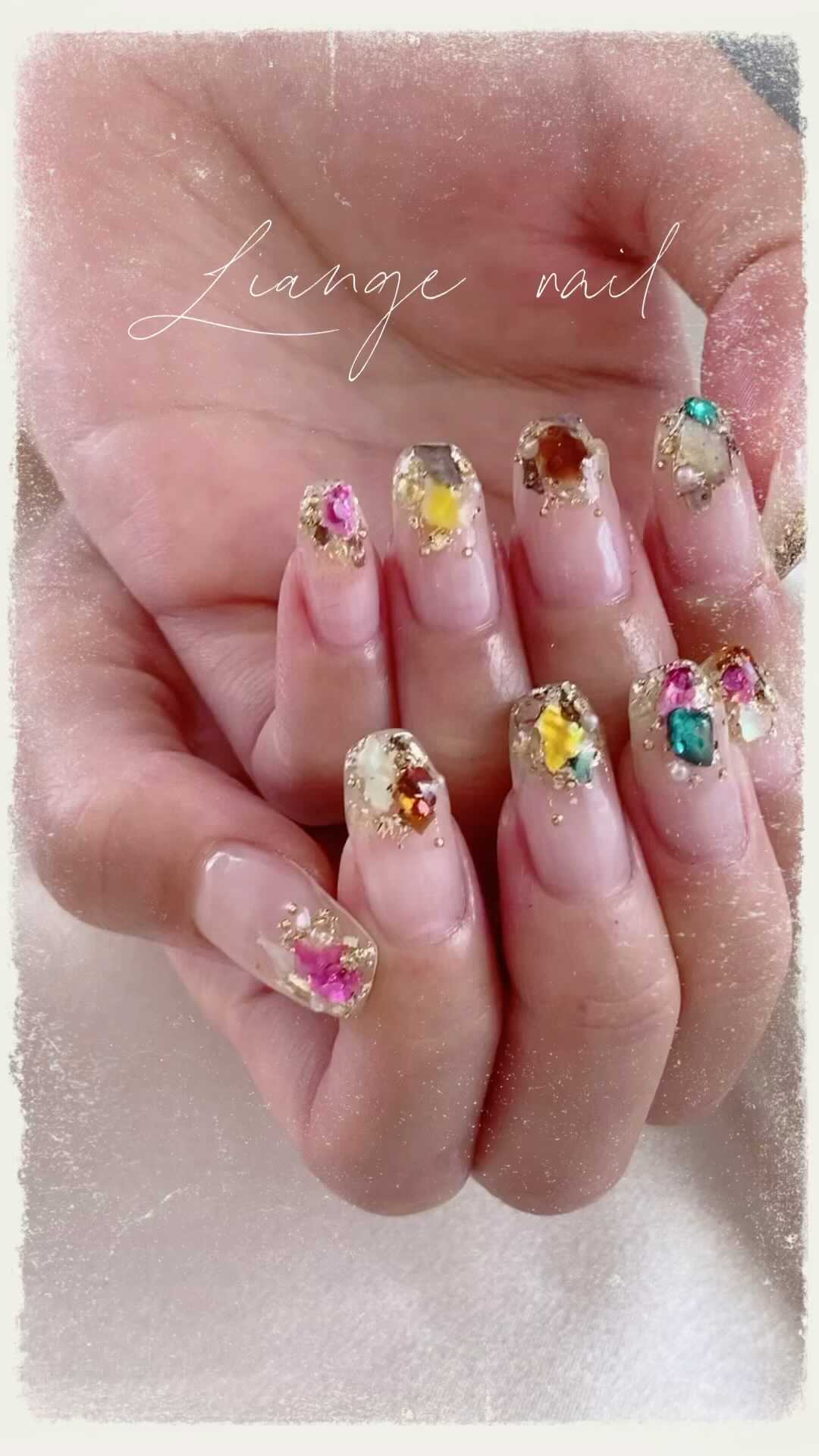 #リアンジェネイル,#柏ネイル,#ネイル,#ニュアンスネイル,#大人ニュアンスネイル,#夏ネイル,#カラフルネイル,#シェルネイル,#ミラーネイルのネイルデザイン