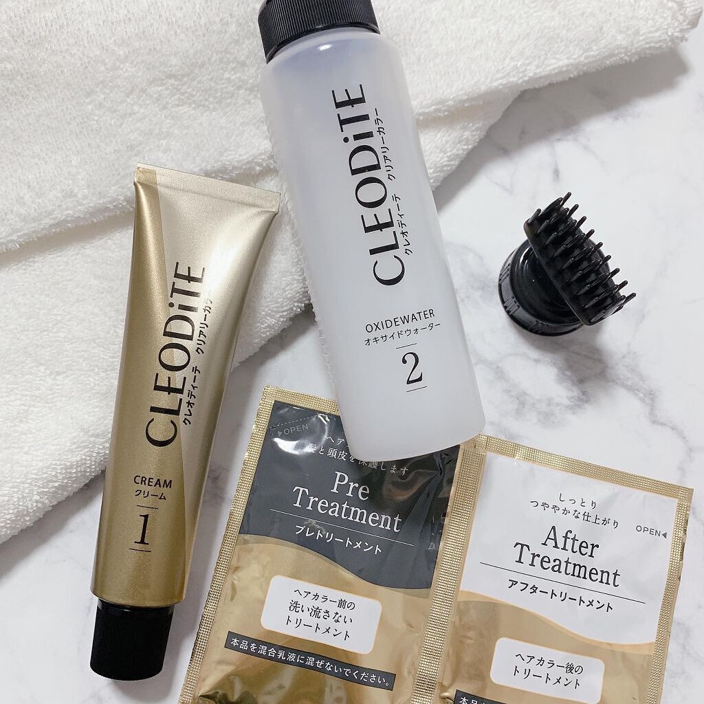 クリアリーカラー (白髪用)  ロイヤルブラウン/クレオディーテ/ヘアカラーを使ったクチコミ（2枚目）