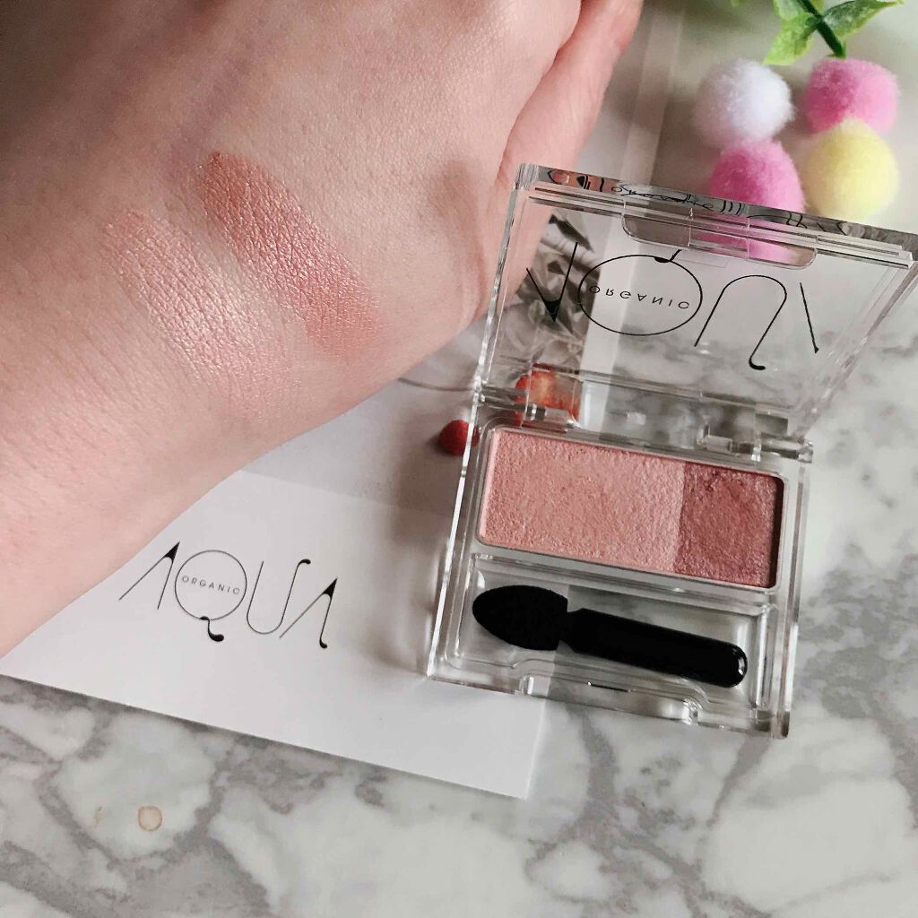 オーガニックデュオシャドー/アクア・アクア/アイシャドウパレットを使ったクチコミ（3枚目）