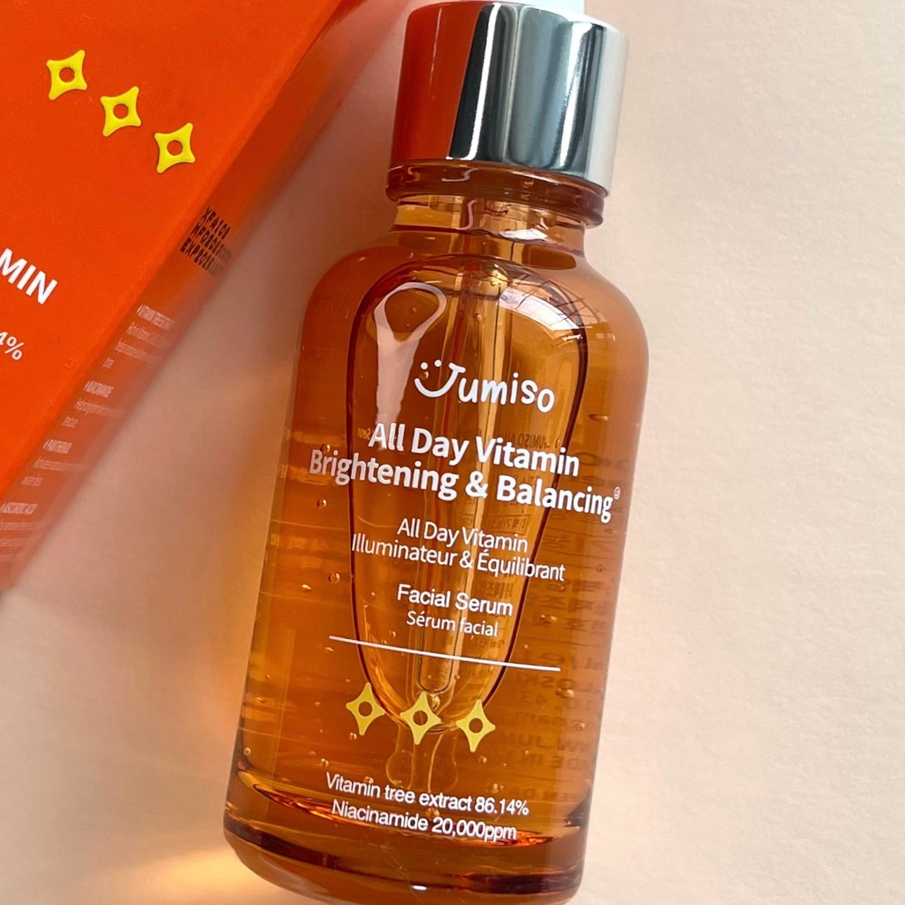 オールデイビタミンブライトニング&バランシングフェイシャルセラム/JUMISO/美容液を使ったクチコミ(6枚目)