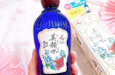 美顔 明色 美顔水 薬用化粧水のクチコミ「明色美顔水　薬用化粧水160

レトロデザインボトルは大容量サイズ❤️
青のパケがかわいい🥰
.....」（2枚目）