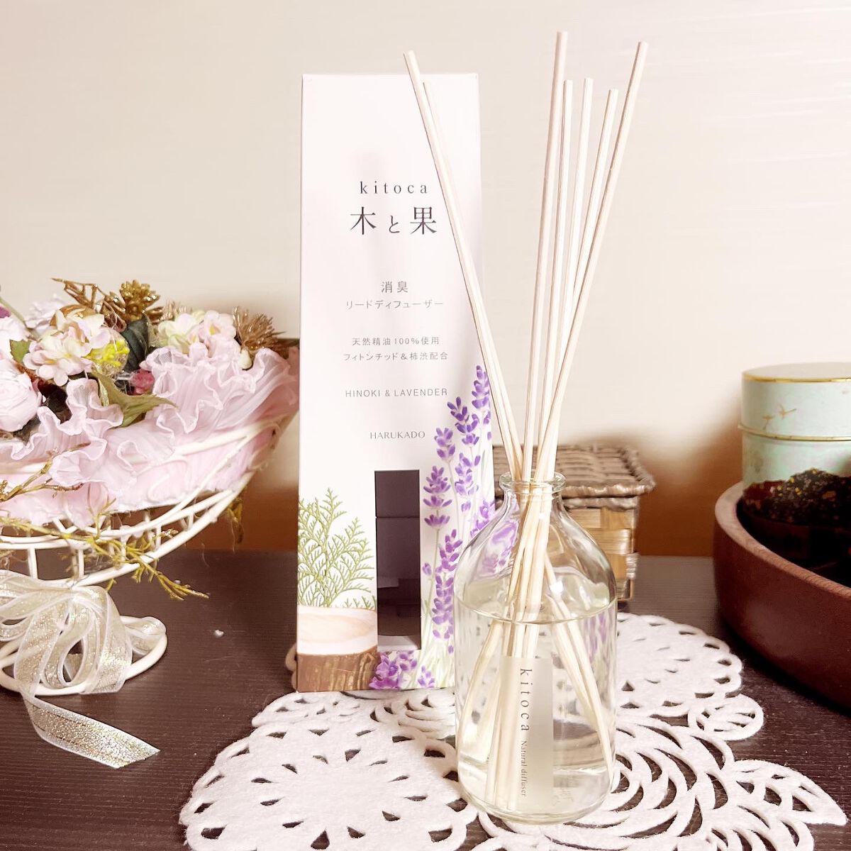 消臭リードディフューザー/Kitoca　木と果/ルームフレグランスを使ったクチコミ（1枚目）