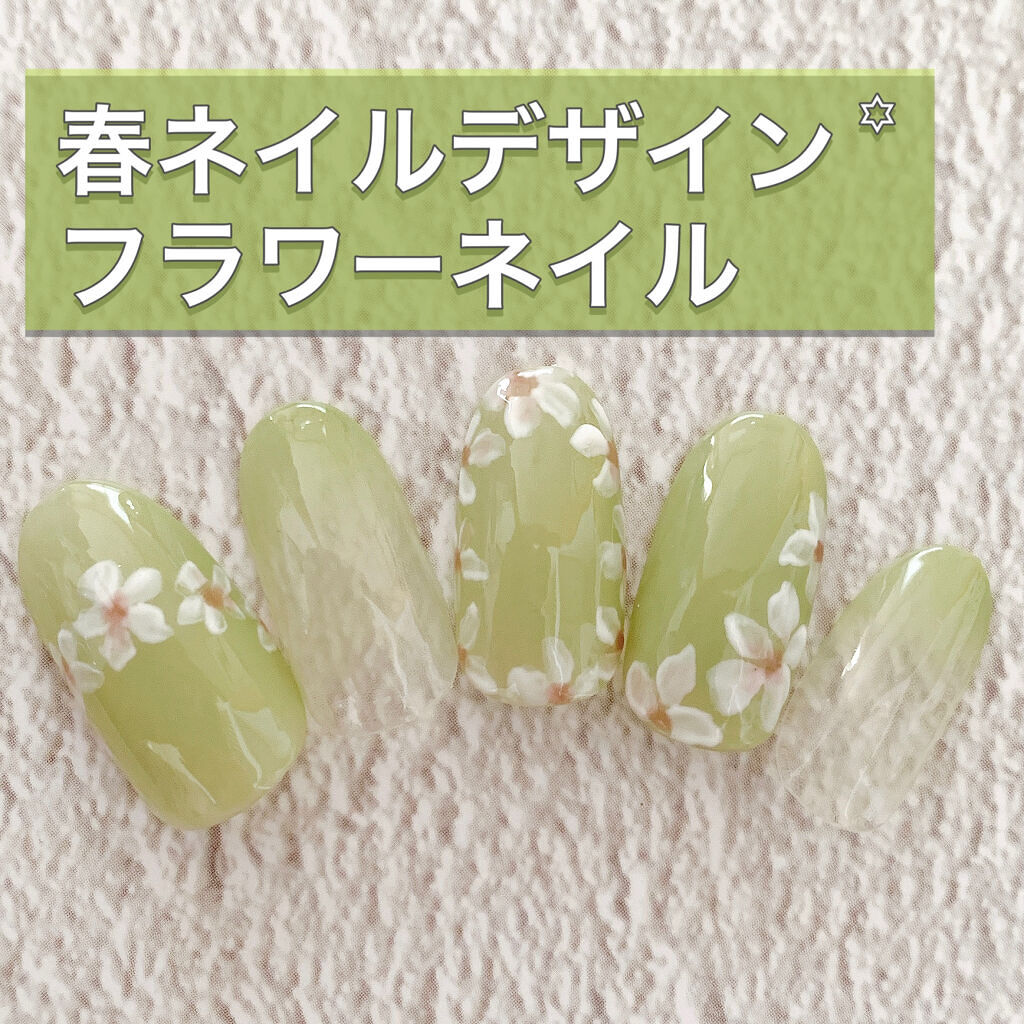 #春ネイル,#フラワーネイルのネイルデザイン