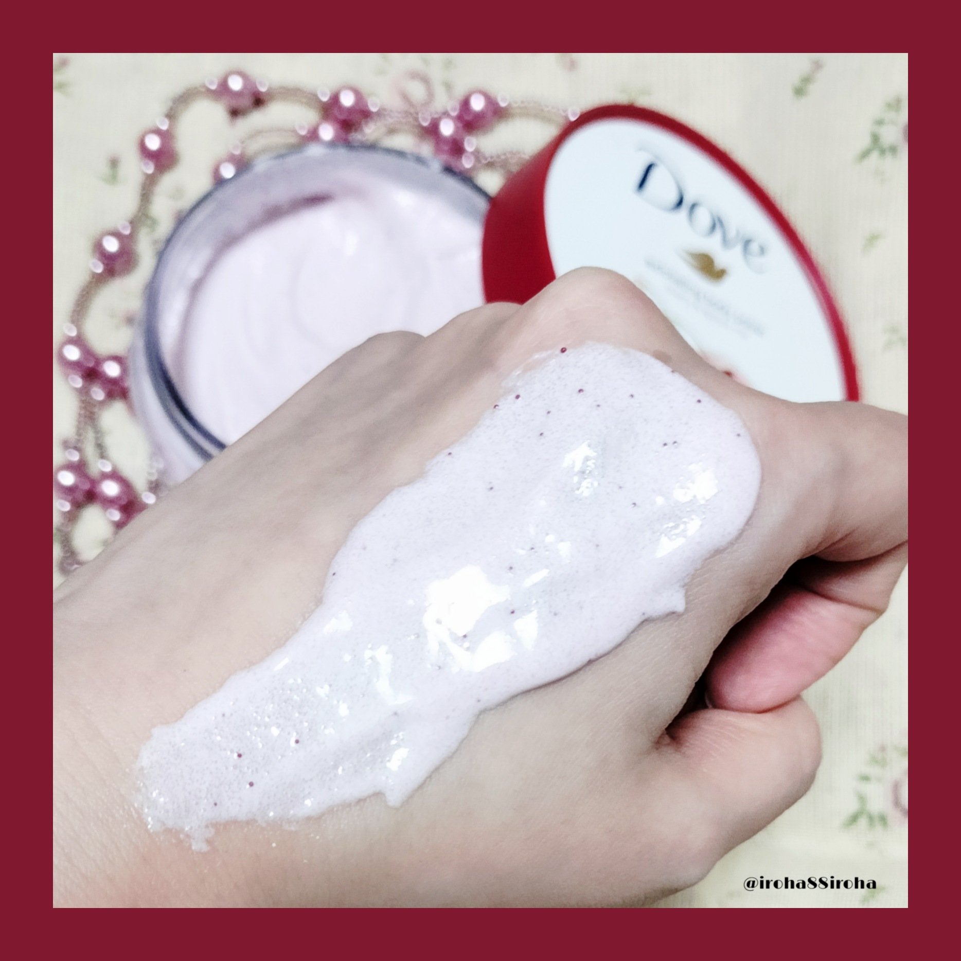 ダヴ ふわとろ　クリーミースクラブ チェリー＆アプリコットミルク/ダヴ/ボディスクラブを使ったクチコミ（2枚目）