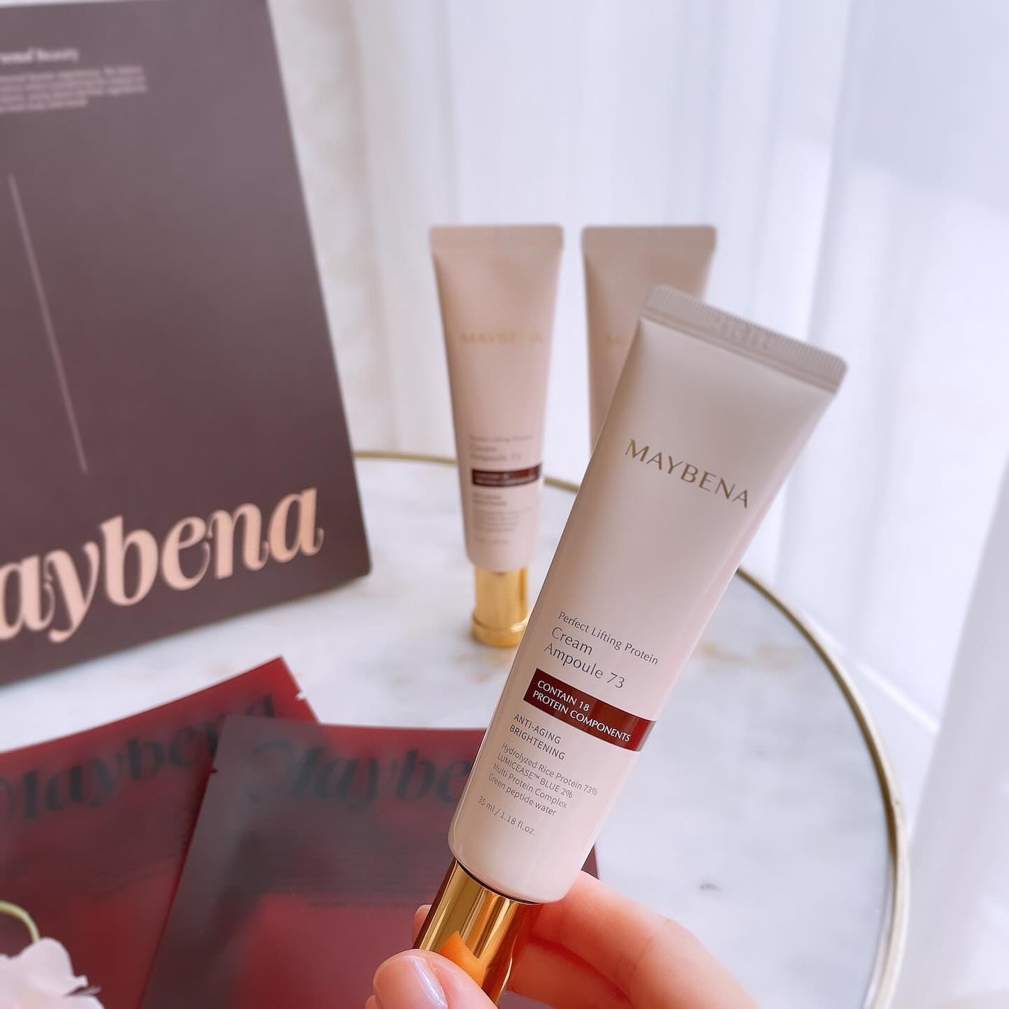 chii114/VOCEアンバサダー 〈フォロバします〉 on LIPS 「♥️\タンパク質チャージスキンケア/▫️MAYBENA..」(2枚目)