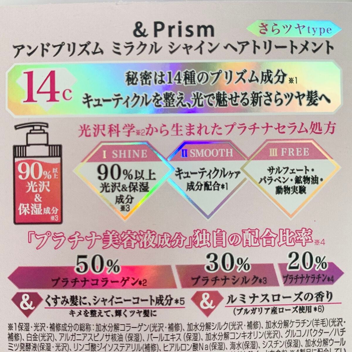 ミラクル シャイン シャンプー/ヘアトリートメント/&Prism/市販シャンプーを使ったクチコミ(2枚目)
