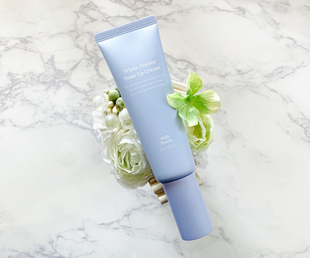 ホワイトフラワートーンアップクリーム/Milk Touch/化粧下地を使ったクチコミ(5枚目)