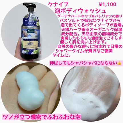 クナイプ 泡ボディウォッシュ グーテナハト ホップ&バレリアンの香り/クナイプ/ボディソープを使ったクチコミ(2枚目)