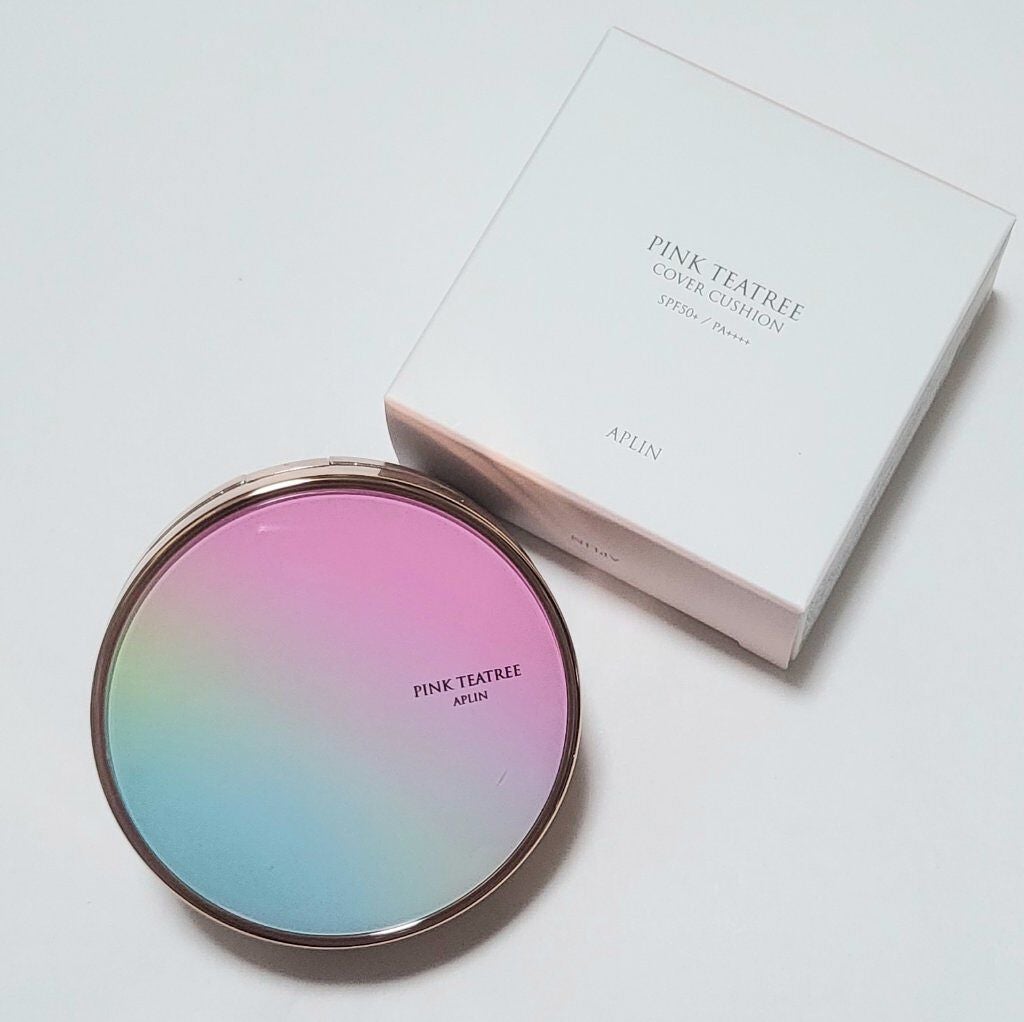 ピンクティーツリーカバークッション/APLIN/クッションファンデーションを使ったクチコミ(5枚目)